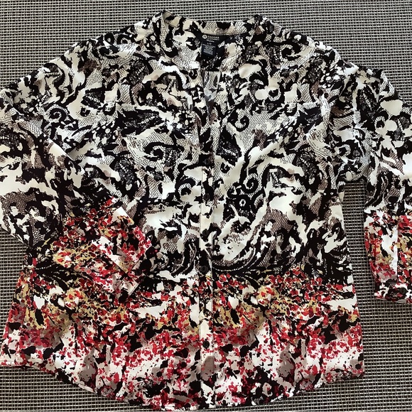 NWOT Mixed Print Blouse - Picture 4 of 10